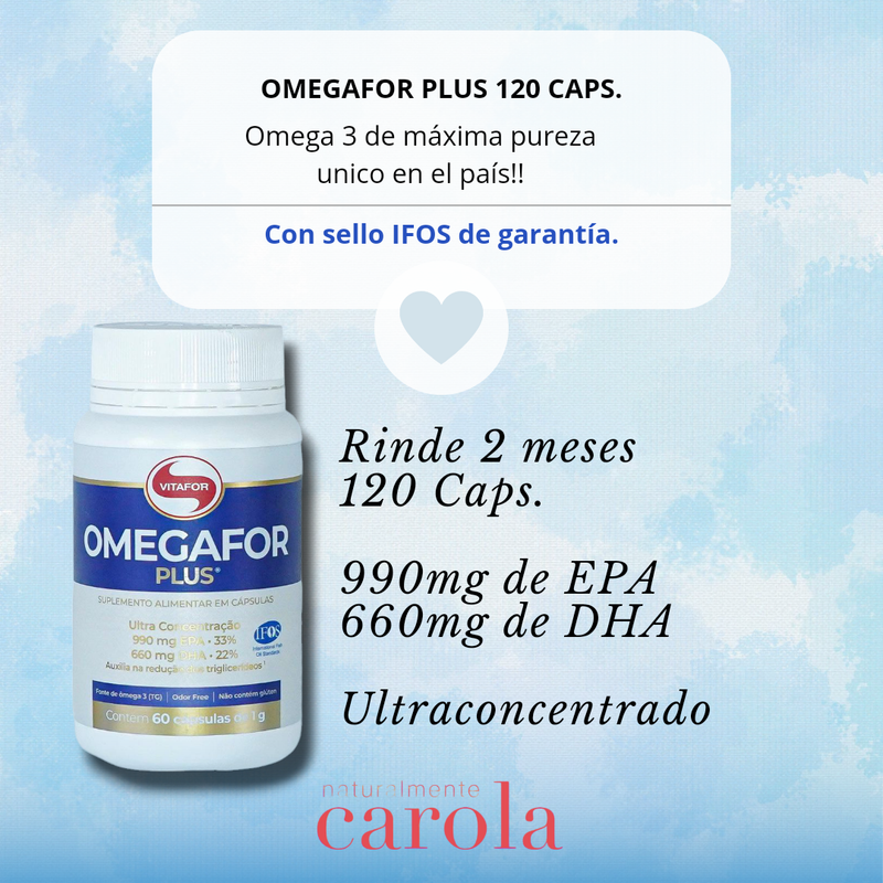 OMEGA 3 (OMEGAFOR PLUS) 120 Caps. EPA990;DHA660