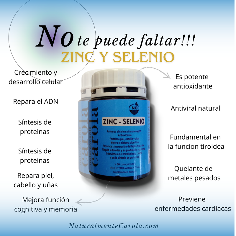 ZINC Y SELENIO DE ALTA PUREZA X60 comprimidos.