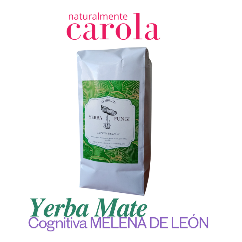 YERBA MATE COGNITIVA 500gr. MELENA DE LEON GINKGO Y HIERBAS