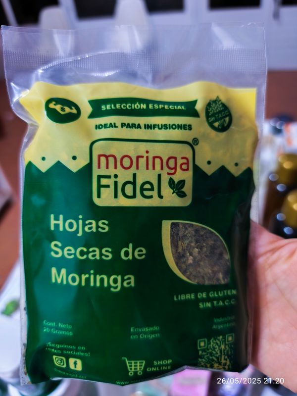 Moringa hojas secas. Producto premium. Orgánico. Sin gluten. Sin tacc