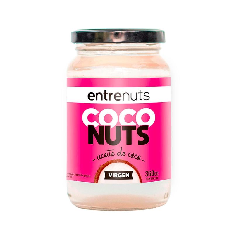 ACEITE DE COCO EXTRA VIRGEN COMESTIBLE 360gr.EntreNuts