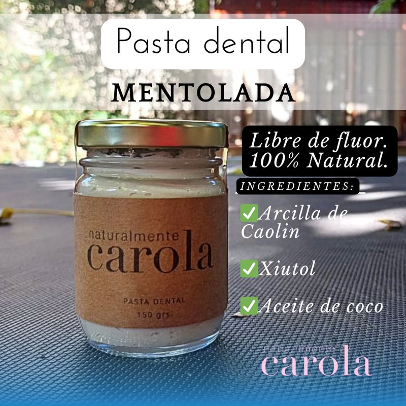 PASTA DENTAL NATURAlMENTECAROLA sin fluor.150gr. PASTA DENTAL NATURAlMENTECAROLA sin fluor.150gr.