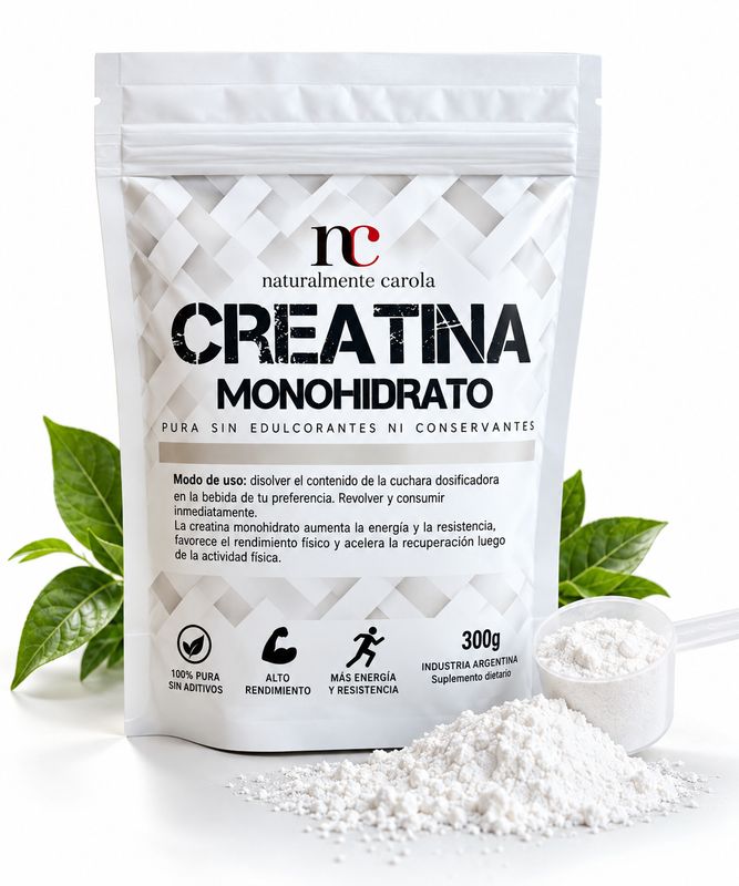  CREATINA MONOHIDRATO MICRONIZADA 100% PURA NATURALMENTECAROLA 
