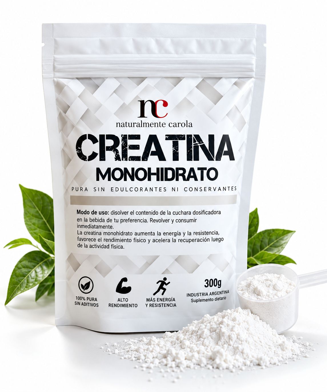  CREATINA MONOHIDRATO MICRONIZADA 100% PURA NATURALMENTECAROLA 