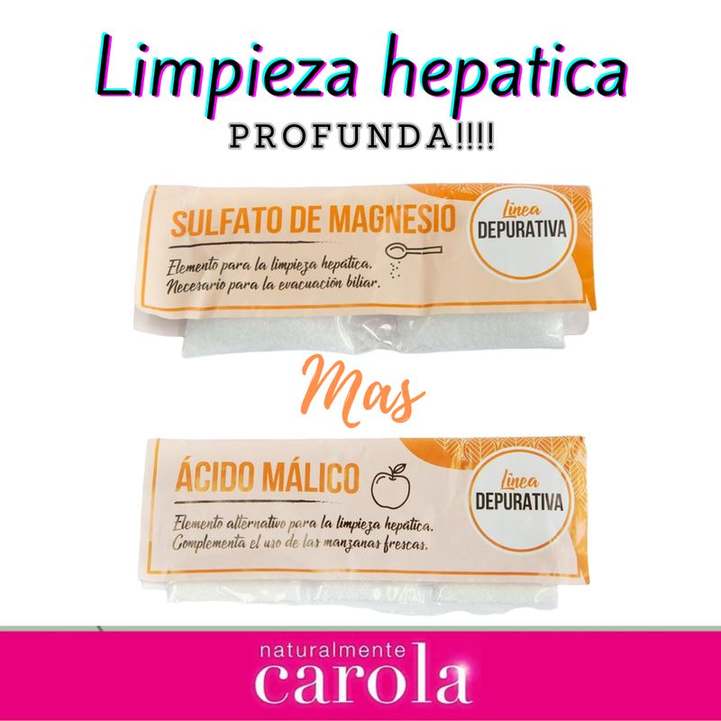 LIMPIEZA HEPATICA PROFUNDA: ACIDO MÁLICO + SULFATO DE MAGNESIO LIMPIEZA HEPATICA PROFUNDA: ACIDO MÁLICO + SULFATO DE MAGNESIO