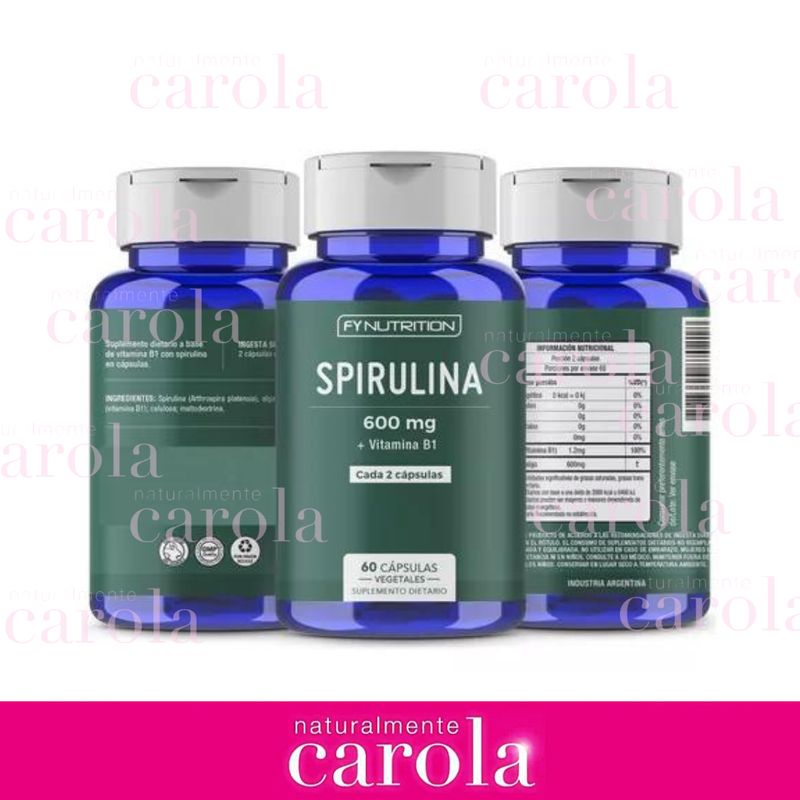 ESPIRULINA 600mg. 60Cap Veg.
