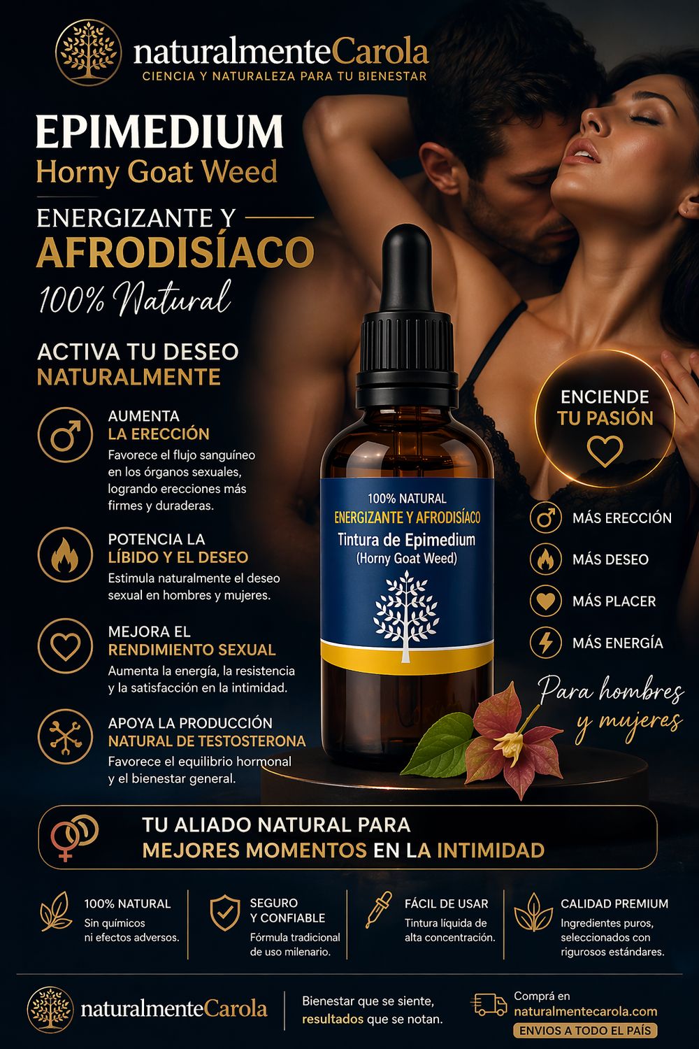 Horny Goat Weed. Tintura de Epimedium 50cc gotas 