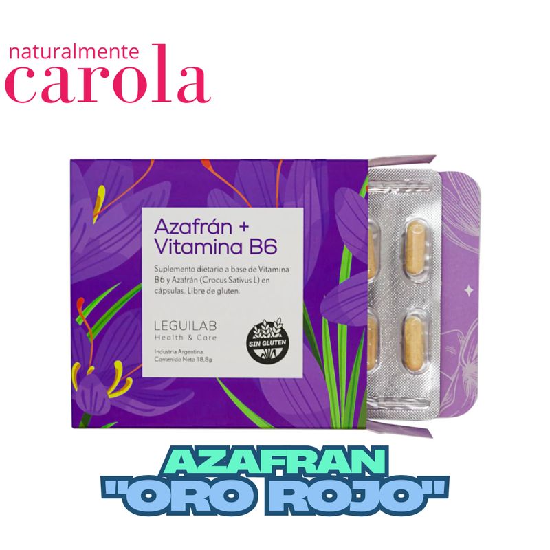 AZAFRAN + VITAMINA B6 x 30caps. AZAFRAN + VITAMINA B6 x 30caps.