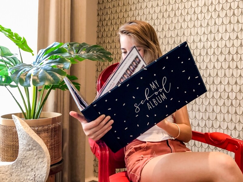 My School Photo Album Navy