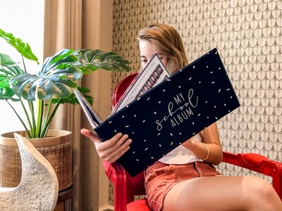 My School Photo Album Navy