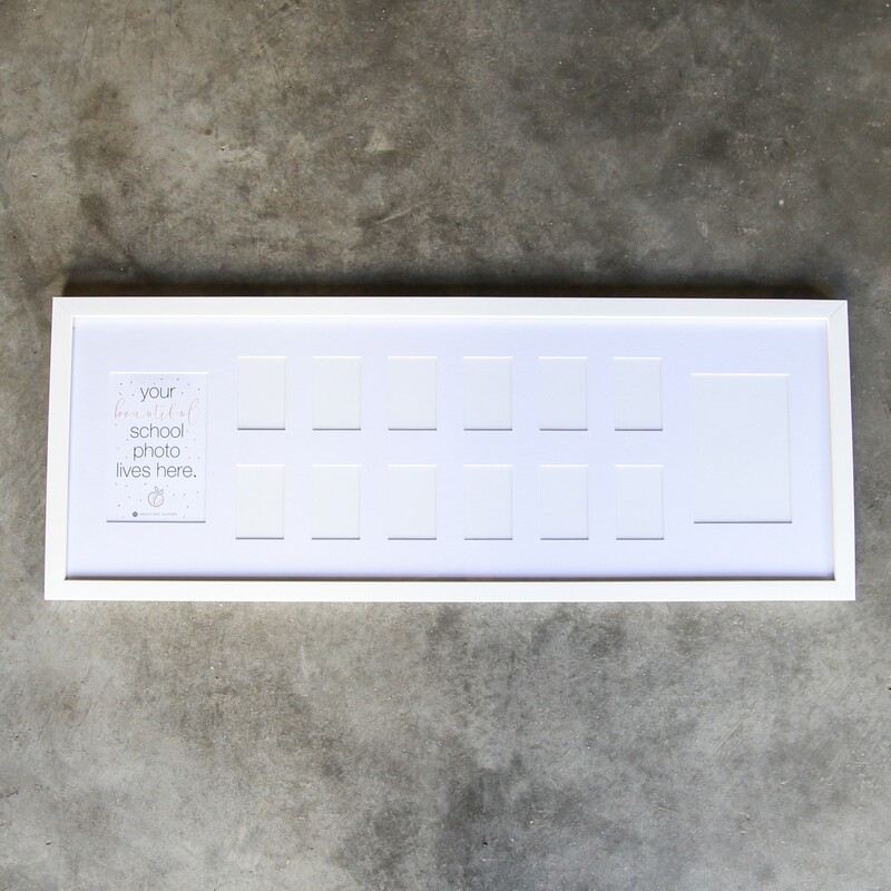 School Years Photo Frame: White
