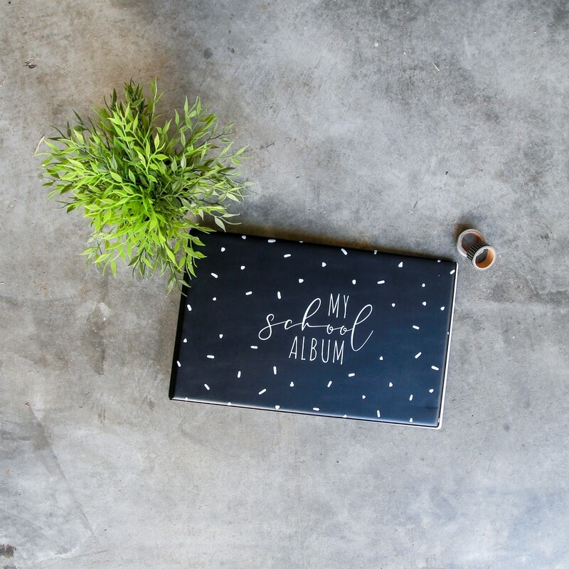 My School Photo Album Black