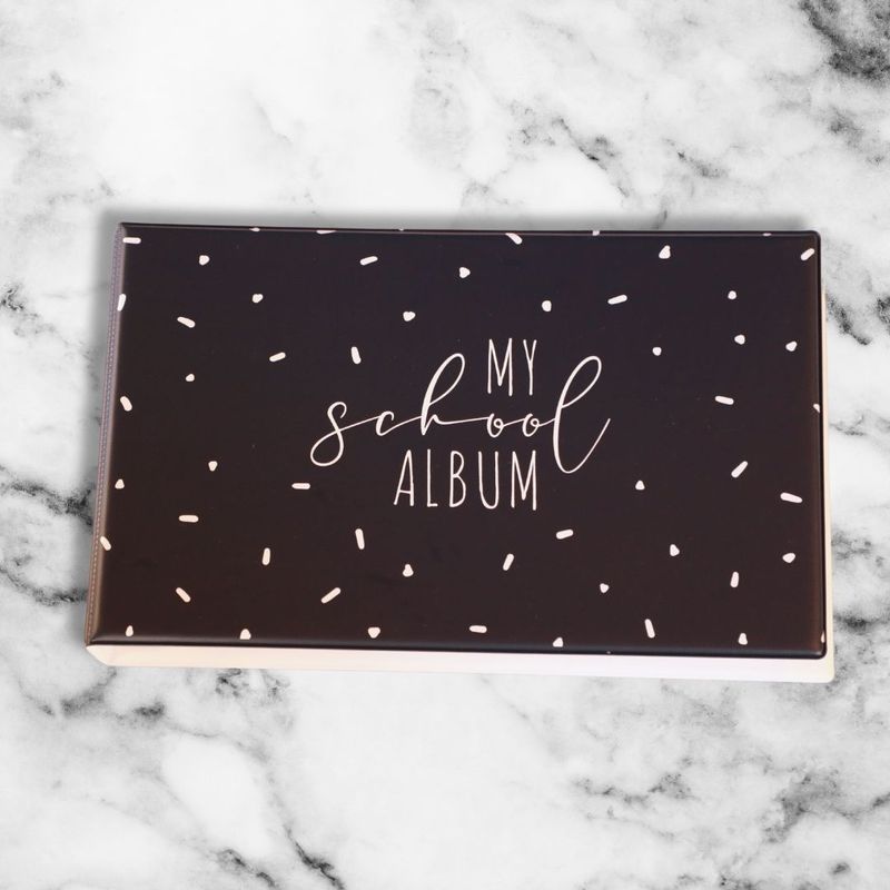 My School Photo Album Black