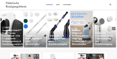 Webprojekt Webseite Homepage Elektrische Reinigungsbürsten