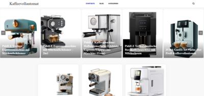 Webprojekt Webseite Homepage Kaffeevollautomat