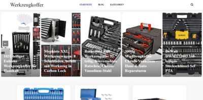 Webprojekt Webseite Homepage Werkzeugkoffer