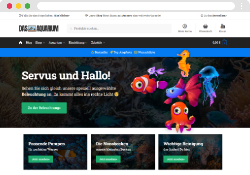 Aquarium - Shop Amazon Affiliate Shop über Aquarium und Zubehöhr