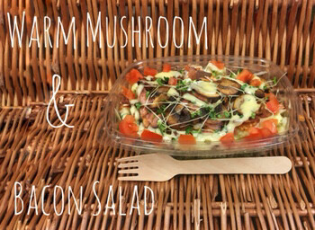 Salad Box With Warm Bacon & Mushroom