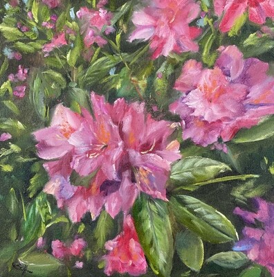 Bild Rhododendron Original Blumenbild 30x30 cm