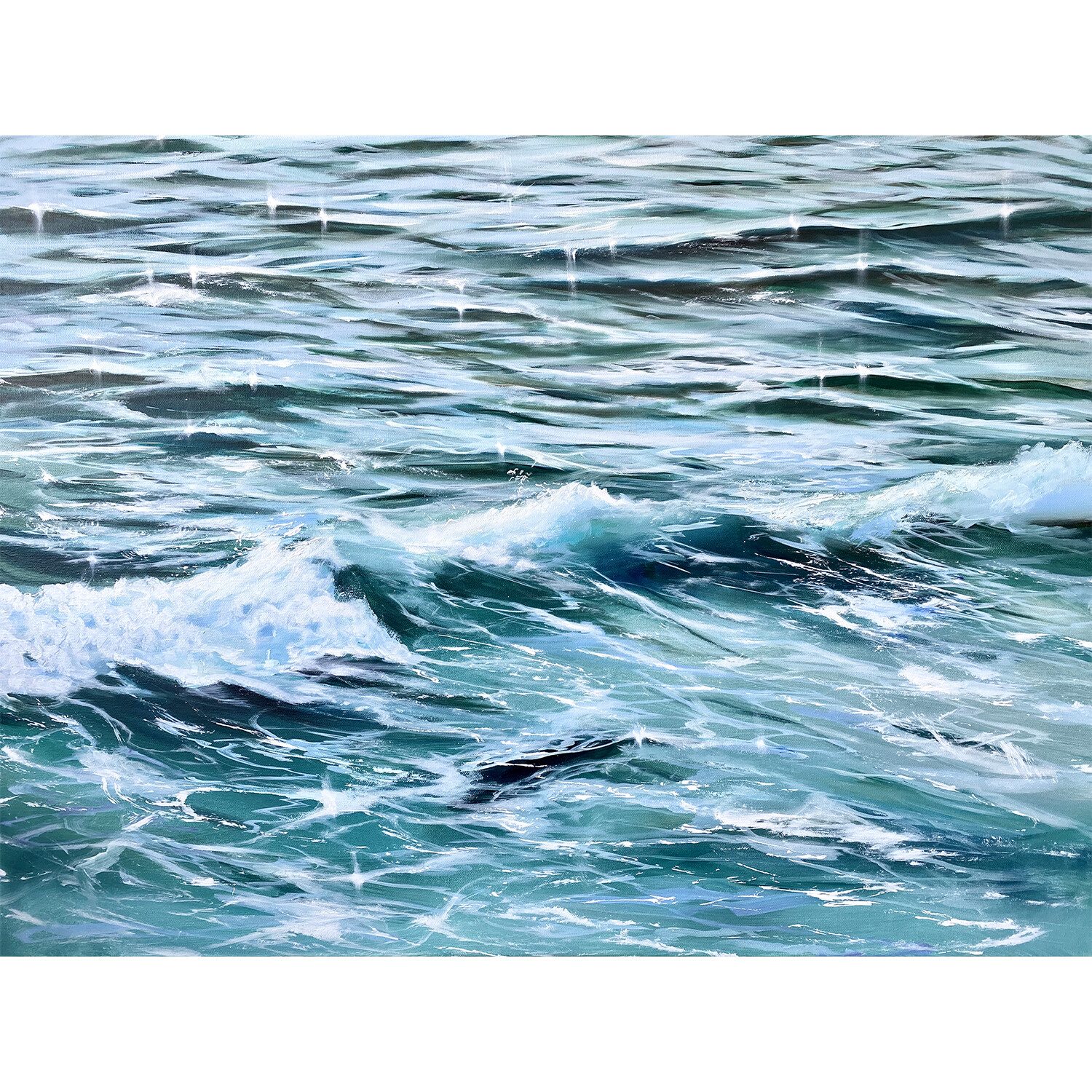 Bild Meerbild Meer mit Wellen 60x80 cm