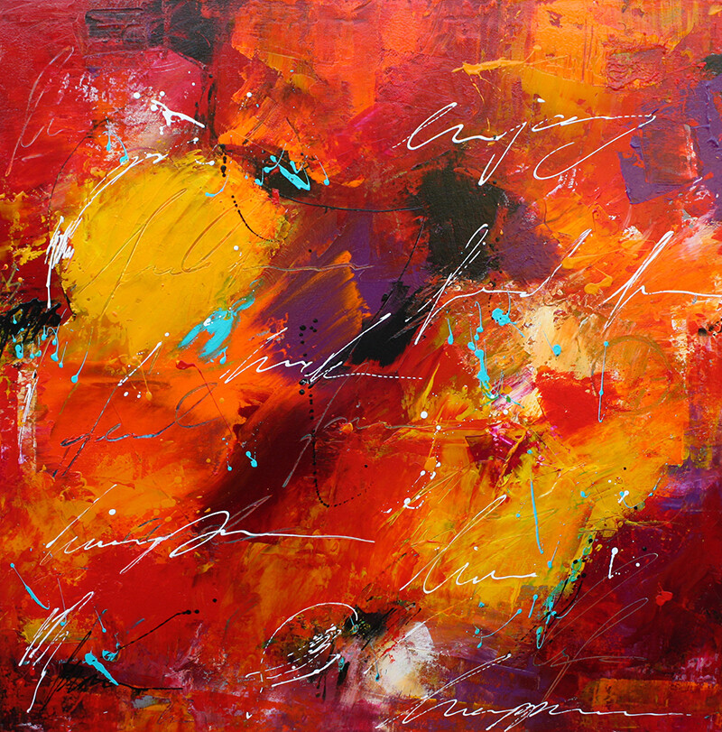 Bild abstrakt 90x90 cm