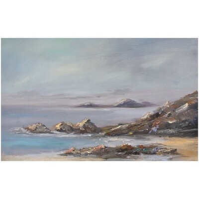 Bild Meerbild Meer mit Strand Bretagne 35x22 cm Bild Meerbild Meer mit Strand Bretagne 35x22 cm