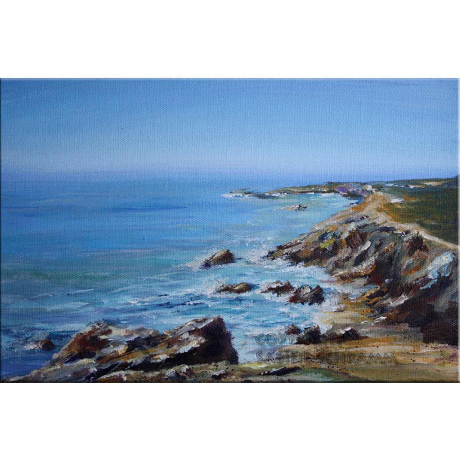 Bild Meerbild Meer mit Strand Bretagne 20x30 cm