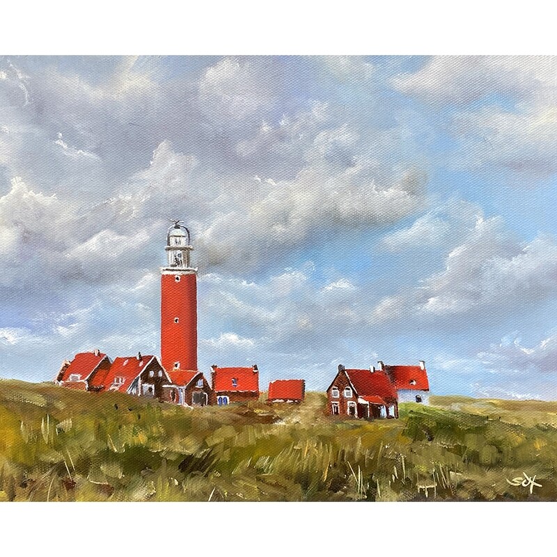 Bild Texel Leuchtturm De Cocksdorp 30x24 cm
