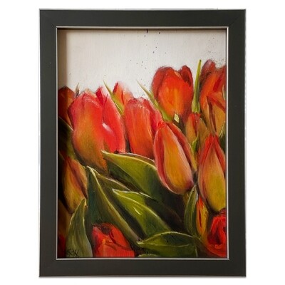Bild Rote Tulpen Blumen Blüten 15x20 cm