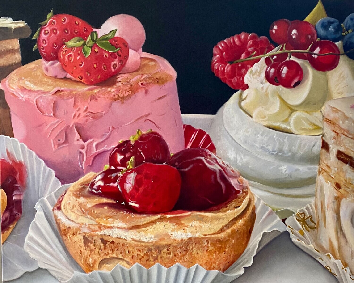 Törtchen "Sweet Temptation" Original Gemälde Bild 100x80 cm