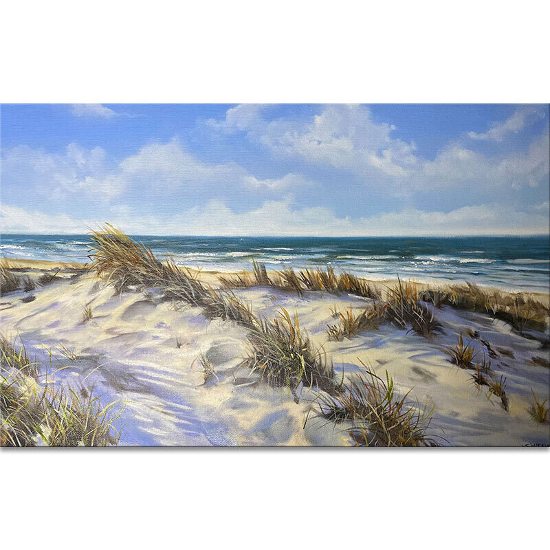 Bild Dünengras auf Sylt "Moin" 55x34 cm