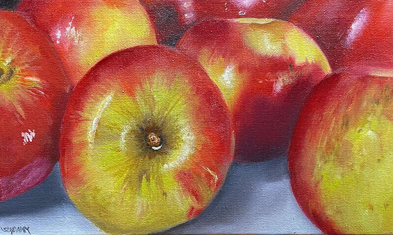 Bild Äpfel Original Bild 25x15 cm