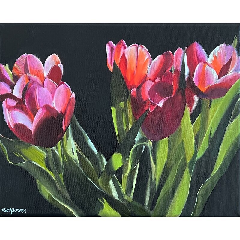 Bild Tulpen im Licht Original Bild 24x30 cm Bild Tulpen im Licht Original Bild 24x30 cm