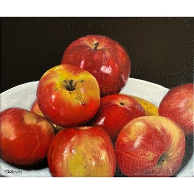 Bild Äpfel in Schale II Original Bild 24x30 cm