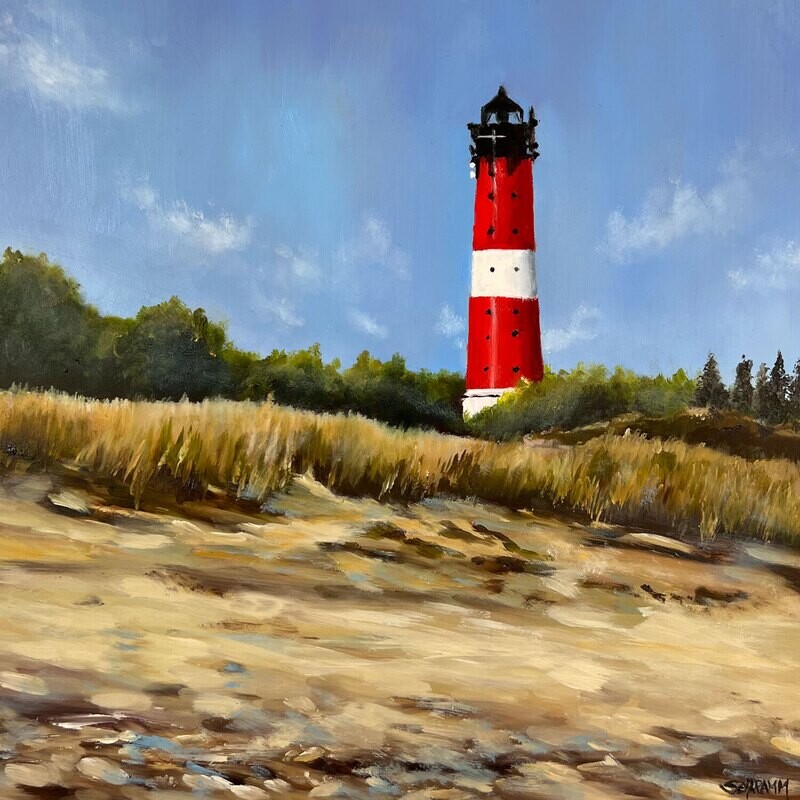 Sylt Leuchtturm Hörnum Original Bild 30x30 cm Sylt Leuchtturm Hörnum Original Bild 30x30 cm