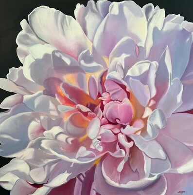 Bild Rose Original Blüte Blumenbild 80x80 cm