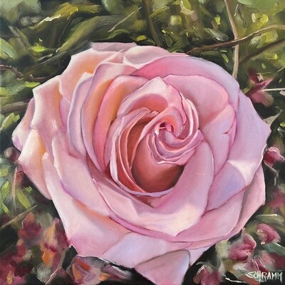 Bild Rose Original Rosenblüte Blumenbild 30x30 cm