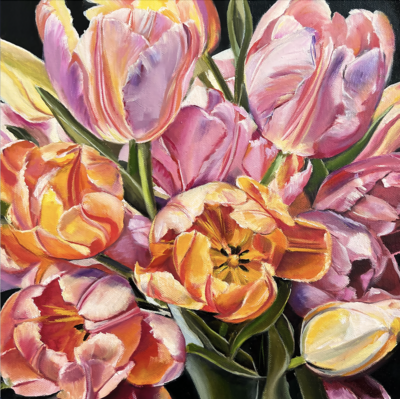 Tulpen Original Bild 30x30 cm