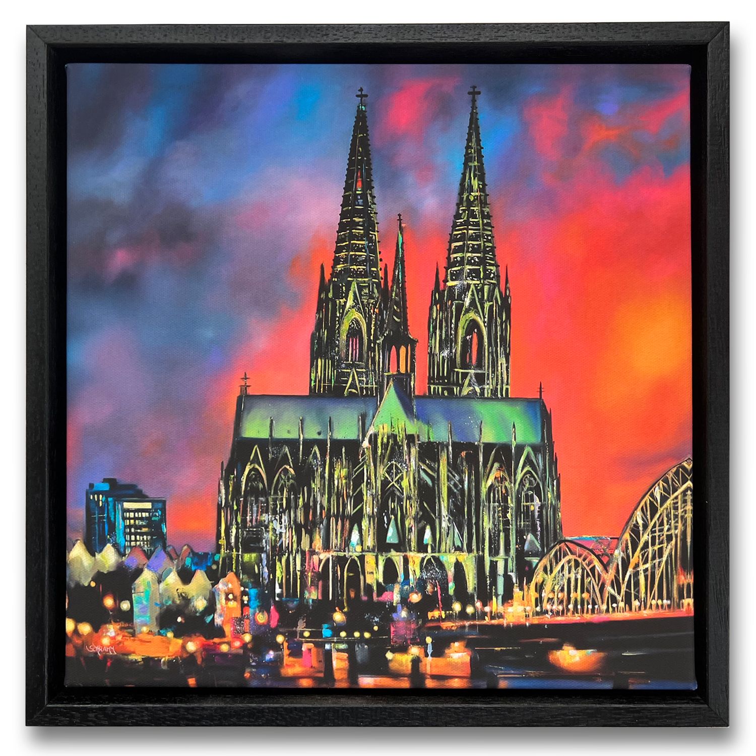 Kölner Dom Kunstdruck auf Leinwand - diverse Größen
