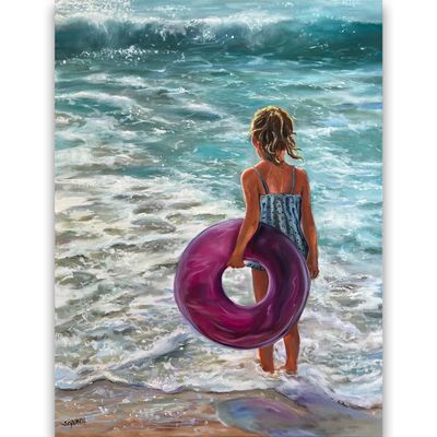 Kind am Meer - Meerbild Kind am Meer - Meerbild "Ein Ring voller Mut" Original Gemälde 60x80 cm
