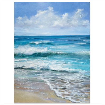 Meerbild  Meerbild "Seelenstrand"  Original Gemälde 30x40 cm