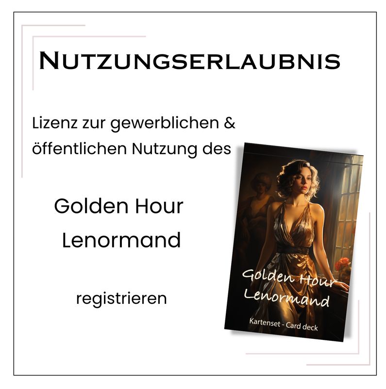Lenormand Nutzungserlaubnis „Golden Hour Lenormand“ Kartendeck Lenormand Nutzungserlaubnis „Golden Hour Lenormand“ Kartendeck