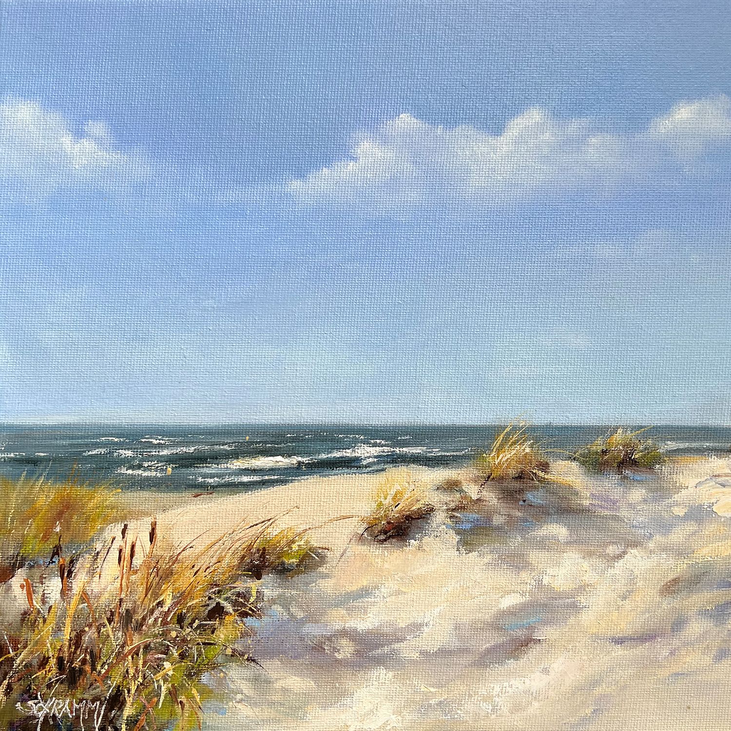 Sylt Dünen & Meer Original Gemälde 25x25 cm Sylt Dünen & Meer Original Gemälde 25x25 cm