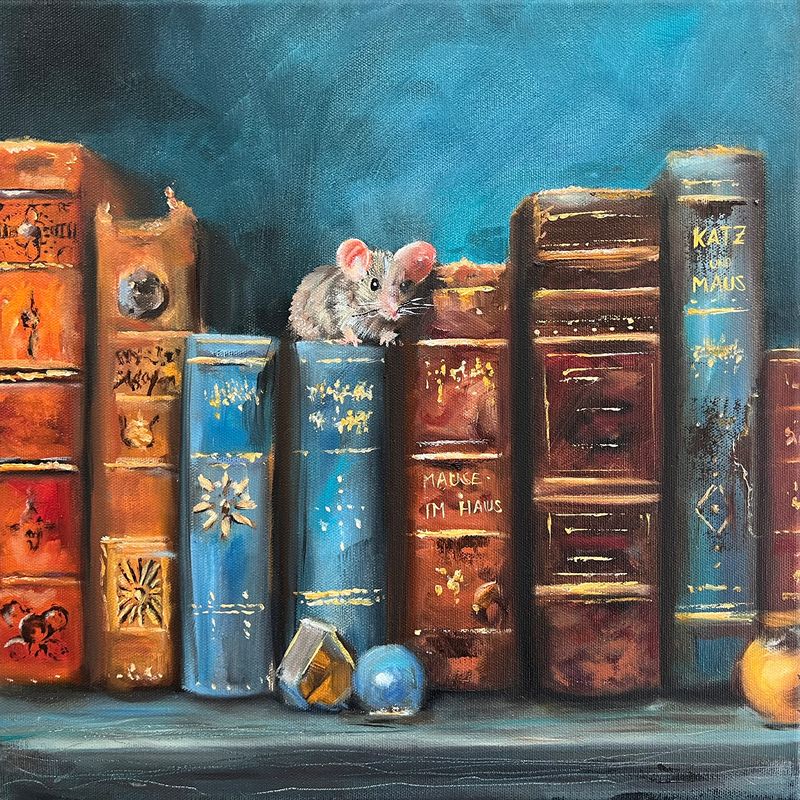 "Zwischen den Zeilen II" Original Gemälde 36x36 cm