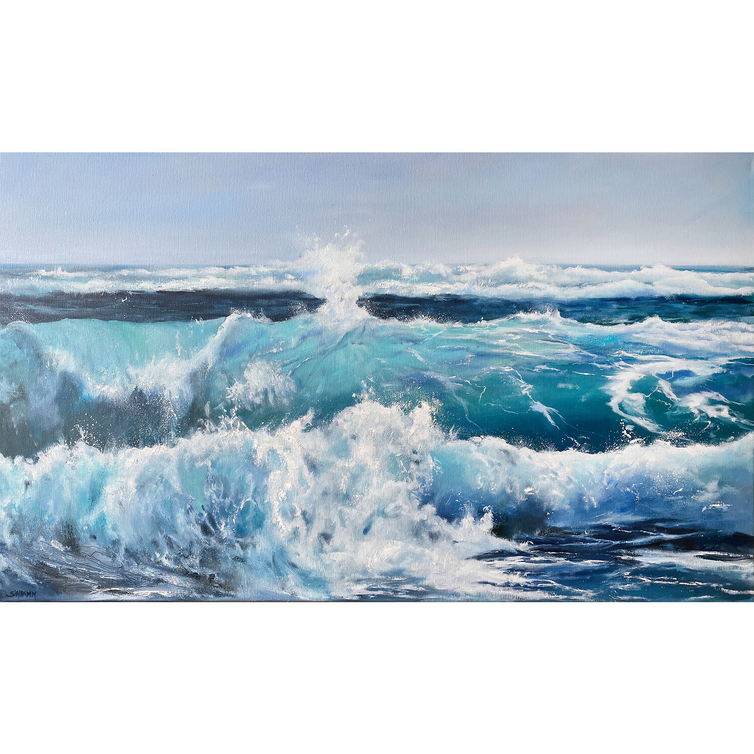 Bild Meerbild Meer mit Wellen 100x60 cm