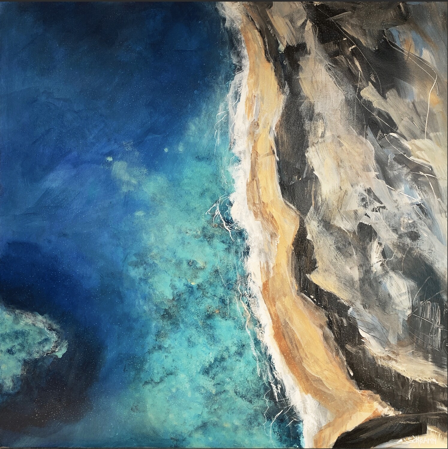 Bild abstrakt 70×70 cm mit Kunstharzveredelung Bild abstrakt 70×70 cm mit Kunstharzveredelung