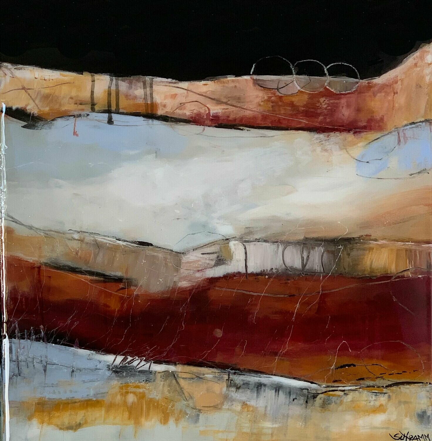 Bild abstrakt 60×60 cm mit Kunstharzveredelung Bild abstrakt 60×60 cm mit Kunstharzveredelung