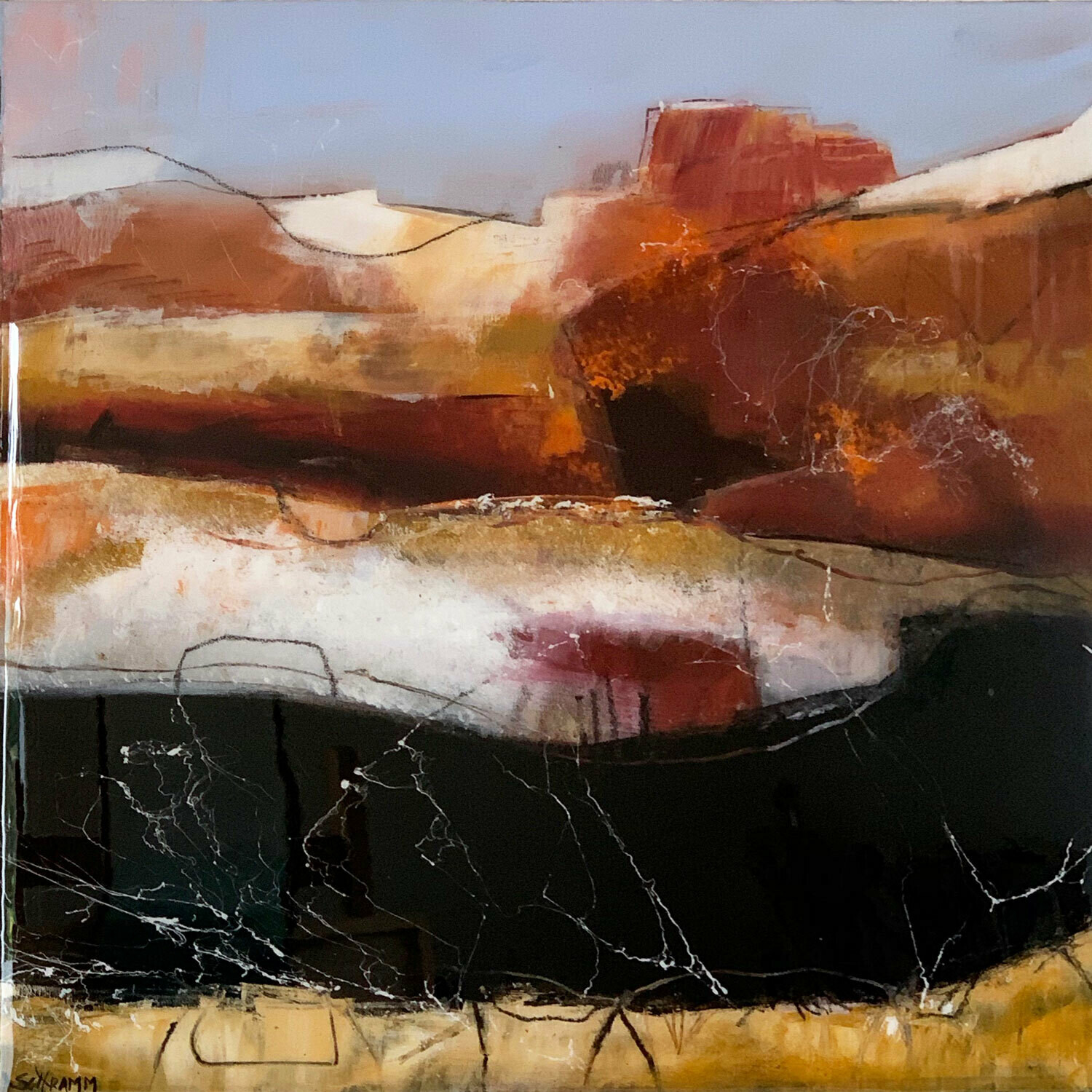 Bild abstrakt 60×60 cm mit Kunstharzveredelung Bild abstrakt 60×60 cm mit Kunstharzveredelung