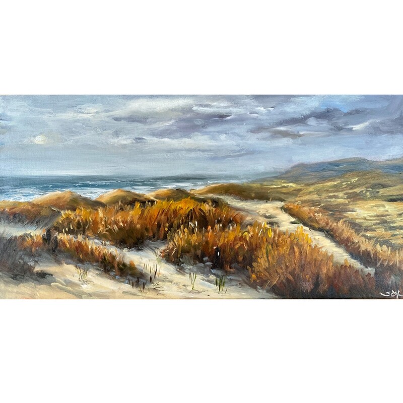 Bild Dünen am Meer Original Meerbild 40×20 cm