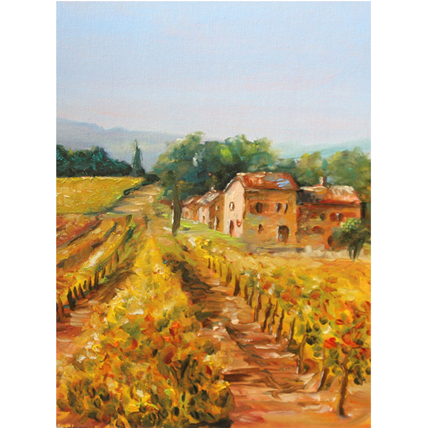 Bild Toskana Italien Landschaft 18×24 cm
